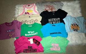 Vintage 2002 Y2K Graphic Tee Lot Assorted Brands Slogan Shirts Size M-L
